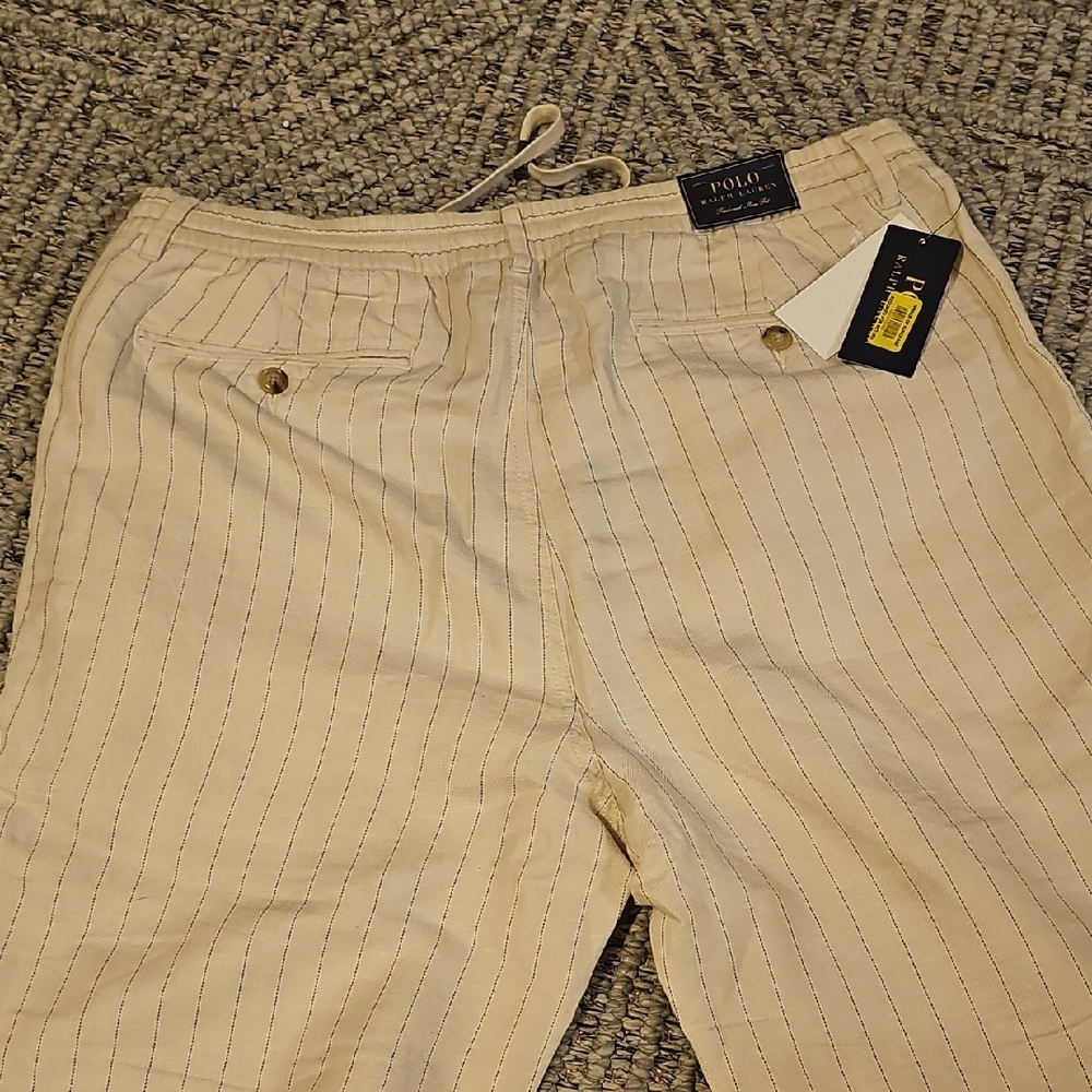 Polo Ralph Lauren Men's Beige Striped Chinos - Picture 4 of 4